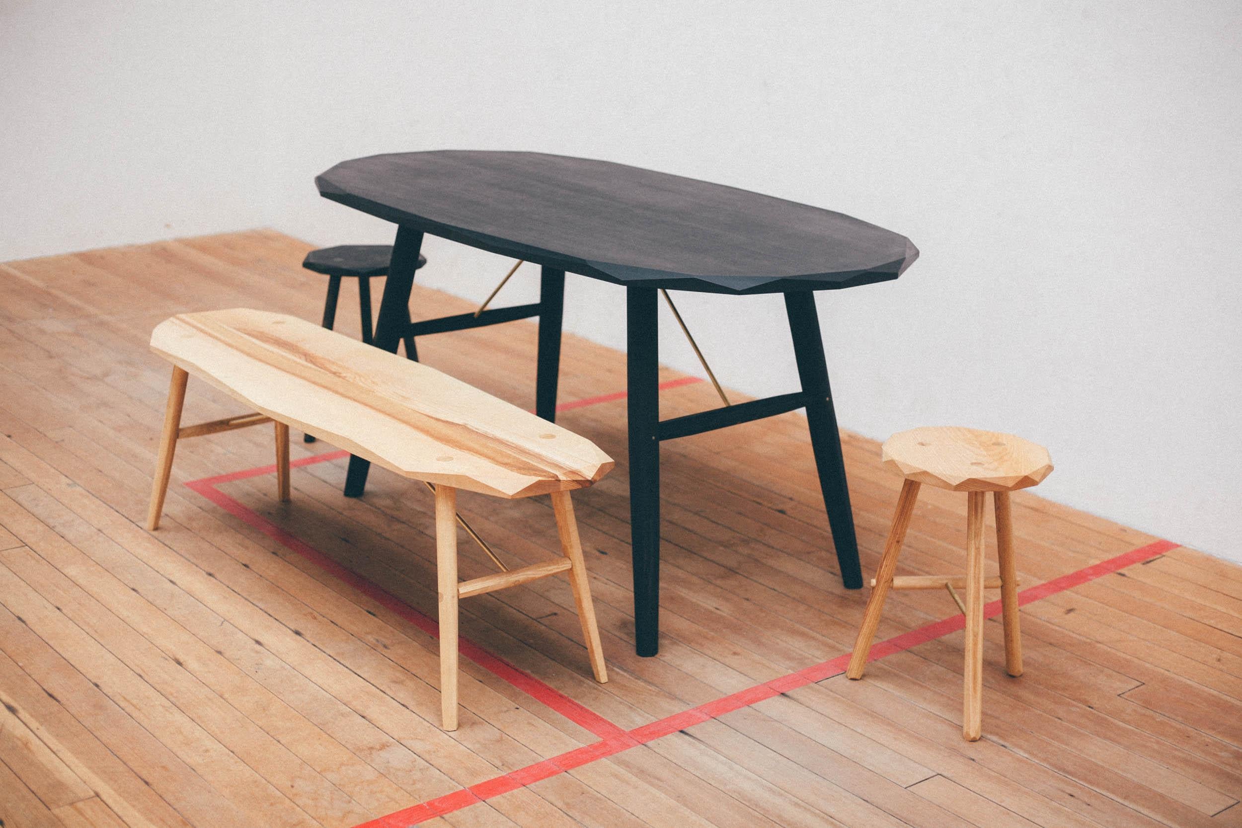 Wood Plane Standard Stool by Temper Studio For Sale