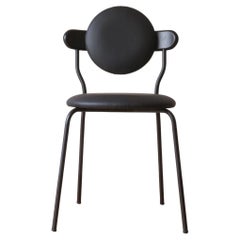Planet Chair Black Vegan Leather by La Chance