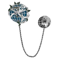 Planet Earth Pin with Enamel