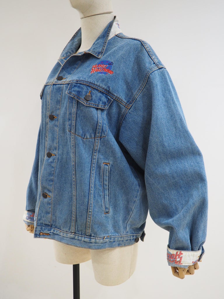 Hollywood denim bomber jacket at 1stDibs