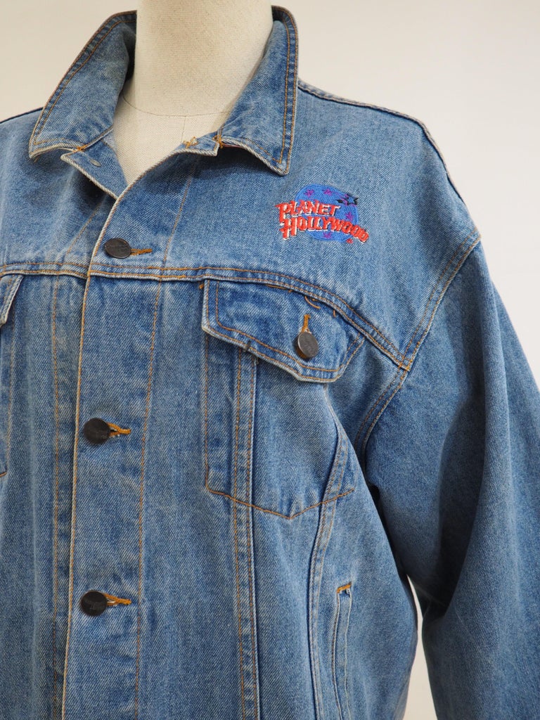 Hollywood denim bomber jacket at 1stDibs