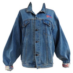 Vintage Planet Hollywood denim bomber jacket