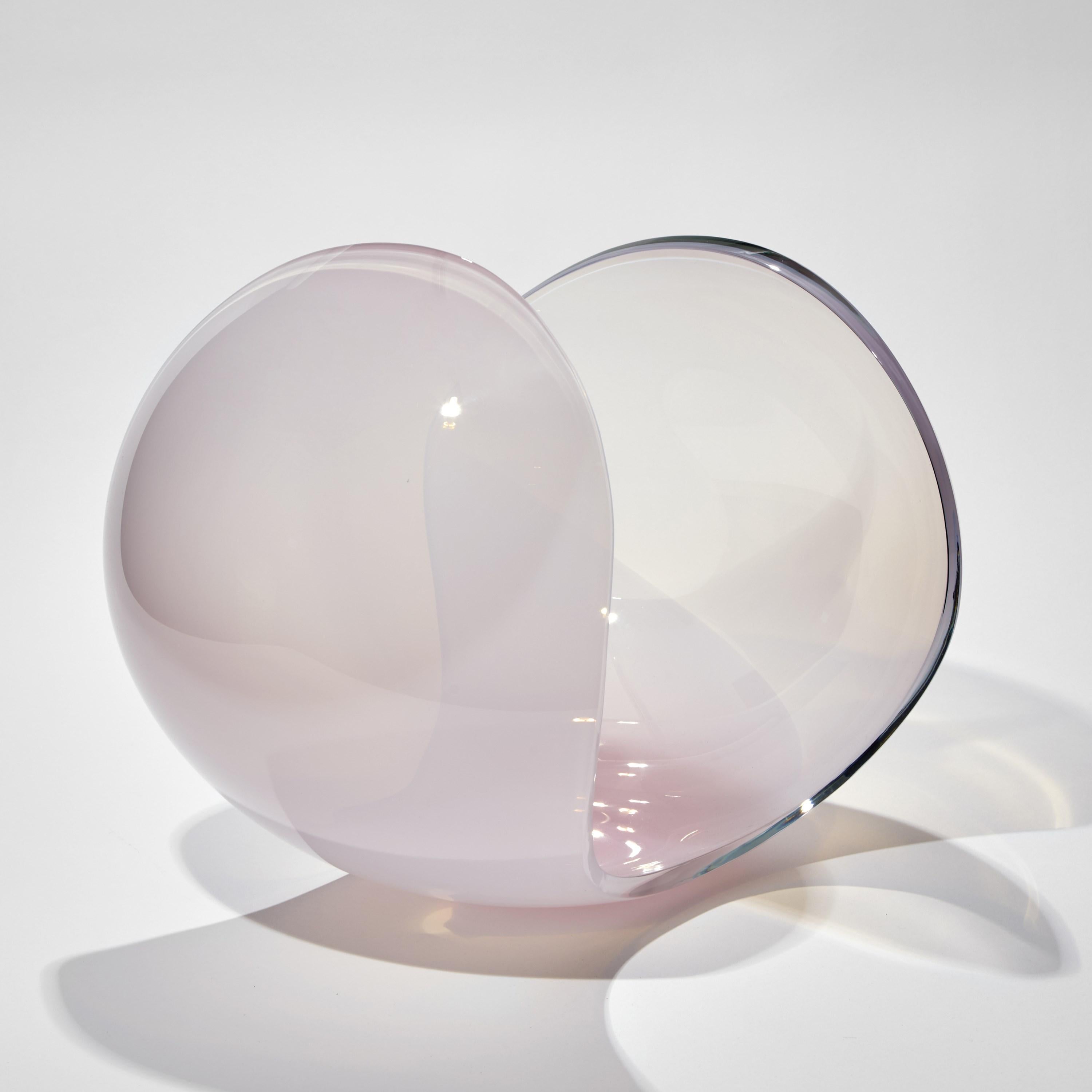 Organic Modern Planet in Soft Pink, a unique Glass Sculpture & Centrepiece by Lena Bergström For Sale