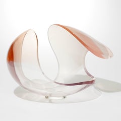 Planet in White & Peach, an abstract shell-like centrepiece by Lena Bergström