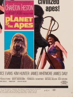 'Planet of the Apes' 1968 US Window Card Film Poster