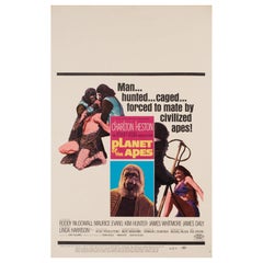 'Planet of the Apes' 1968 US Window Card Film Poster