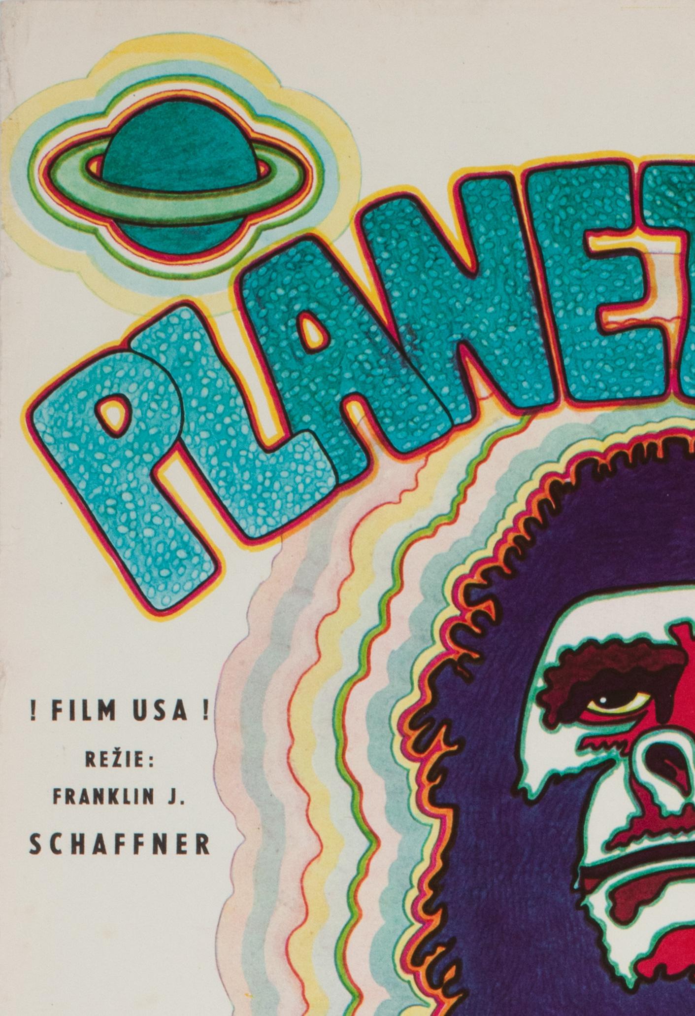El planeta de los simios Cartel original de la película checa, Vratislav Hlavatý, 1970 Checo