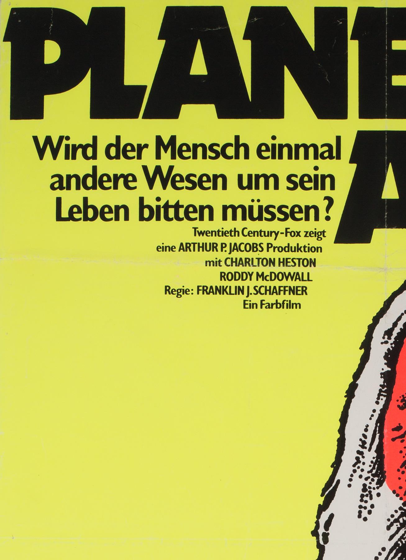 Planet of the Apes R1975 East German Film Poster In Good Condition In Bath, Somerset