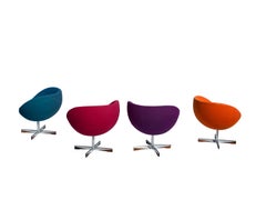 Planet Swivel Orb Chairs by Sven Ivar Dysthe Norway Rosewood & Chrome