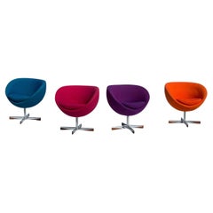 Planet Swivel Orb Chairs by Sven Ivar Dysthe Norway Rosewood & Chrome