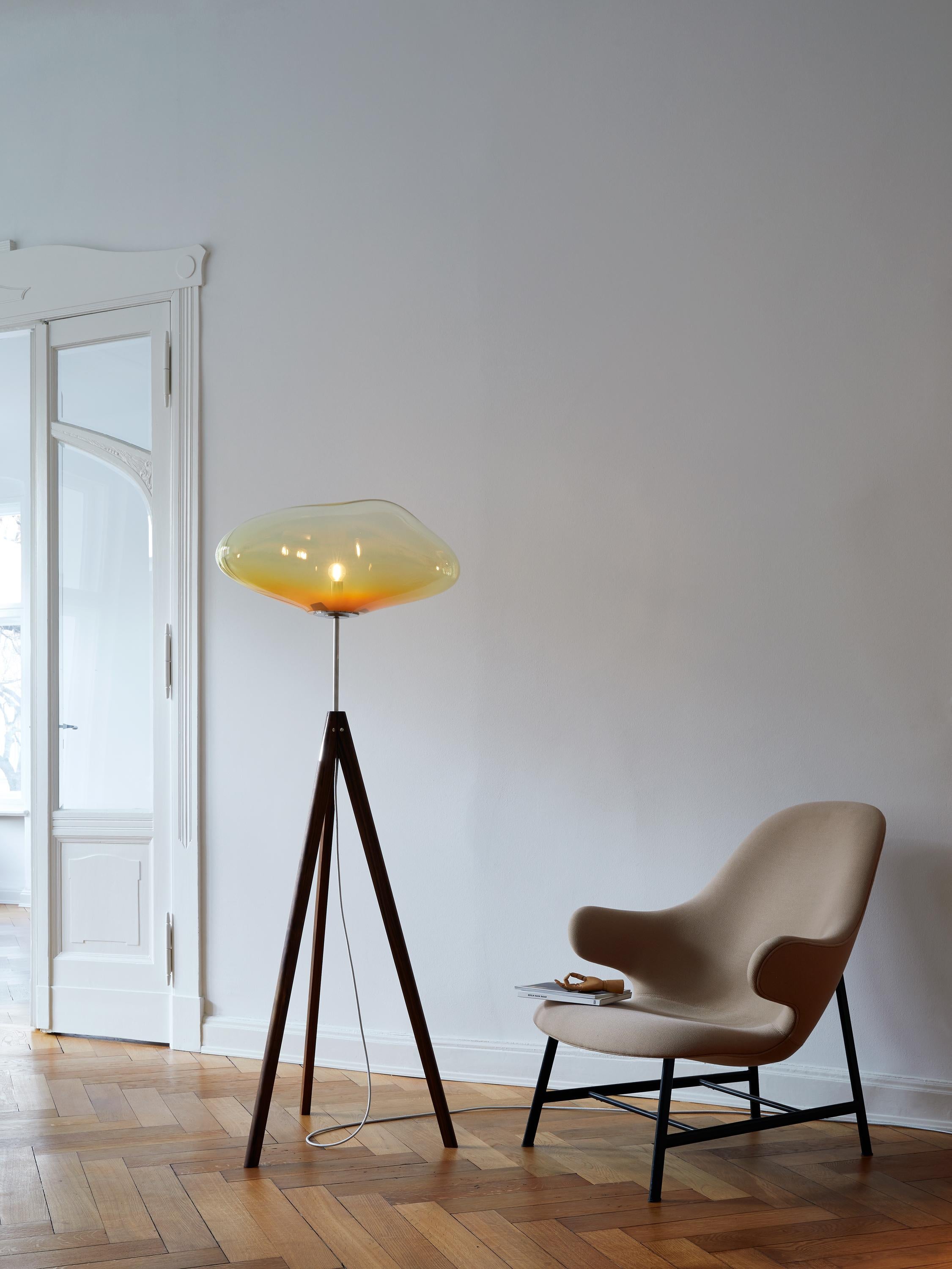 Planet X Lámpara de Pie, Vidrio de Murano Soplado a Mano, 2021, Iluminación de Pie Tamaño XL Acero inoxidable en venta