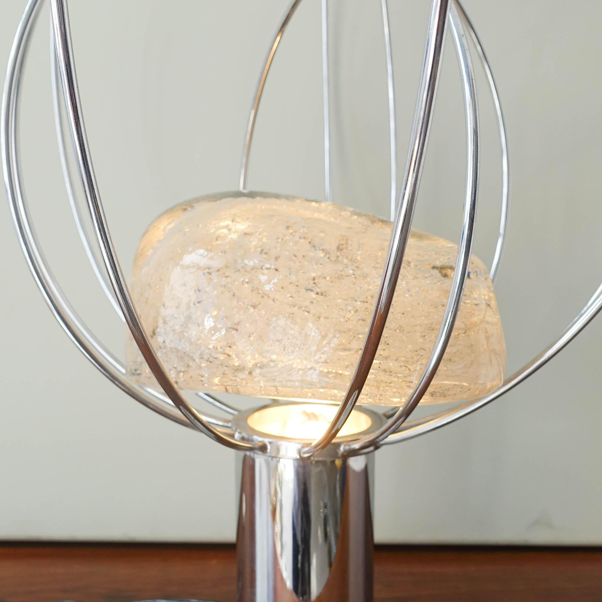 Metal Planeta Table Lamp by Angelo Brotto for Fase, c. 1975