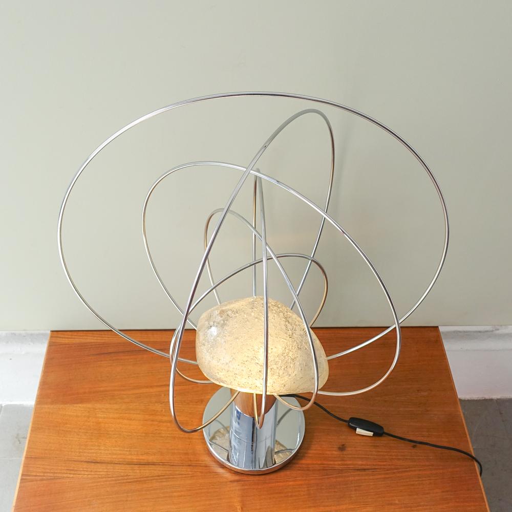 Late 20th Century Planeta Table Lamp by Angelo Brotto for Fase, c. 1975 Spain For Sale