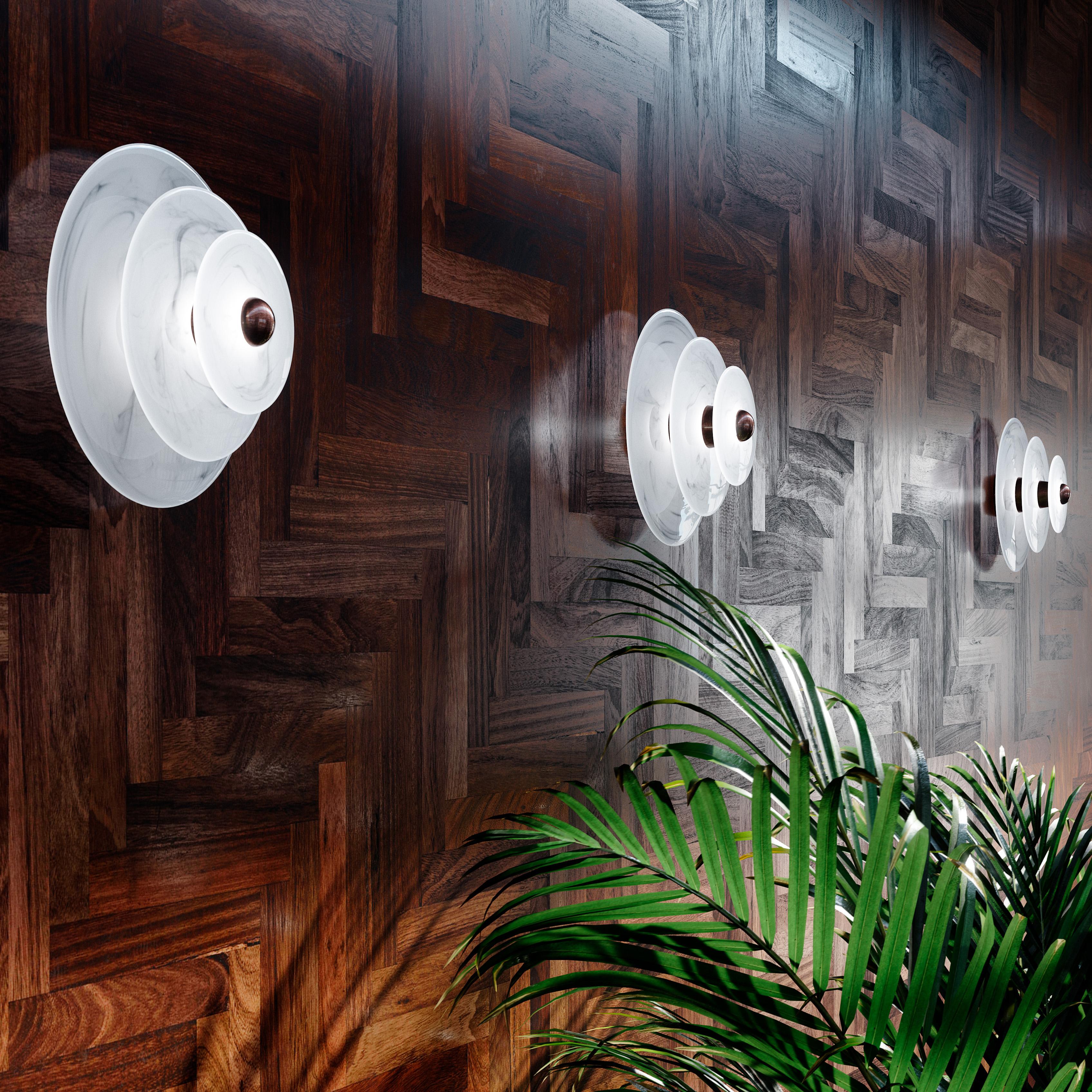 Hand-Crafted Planetary Wall Sconce For Sale