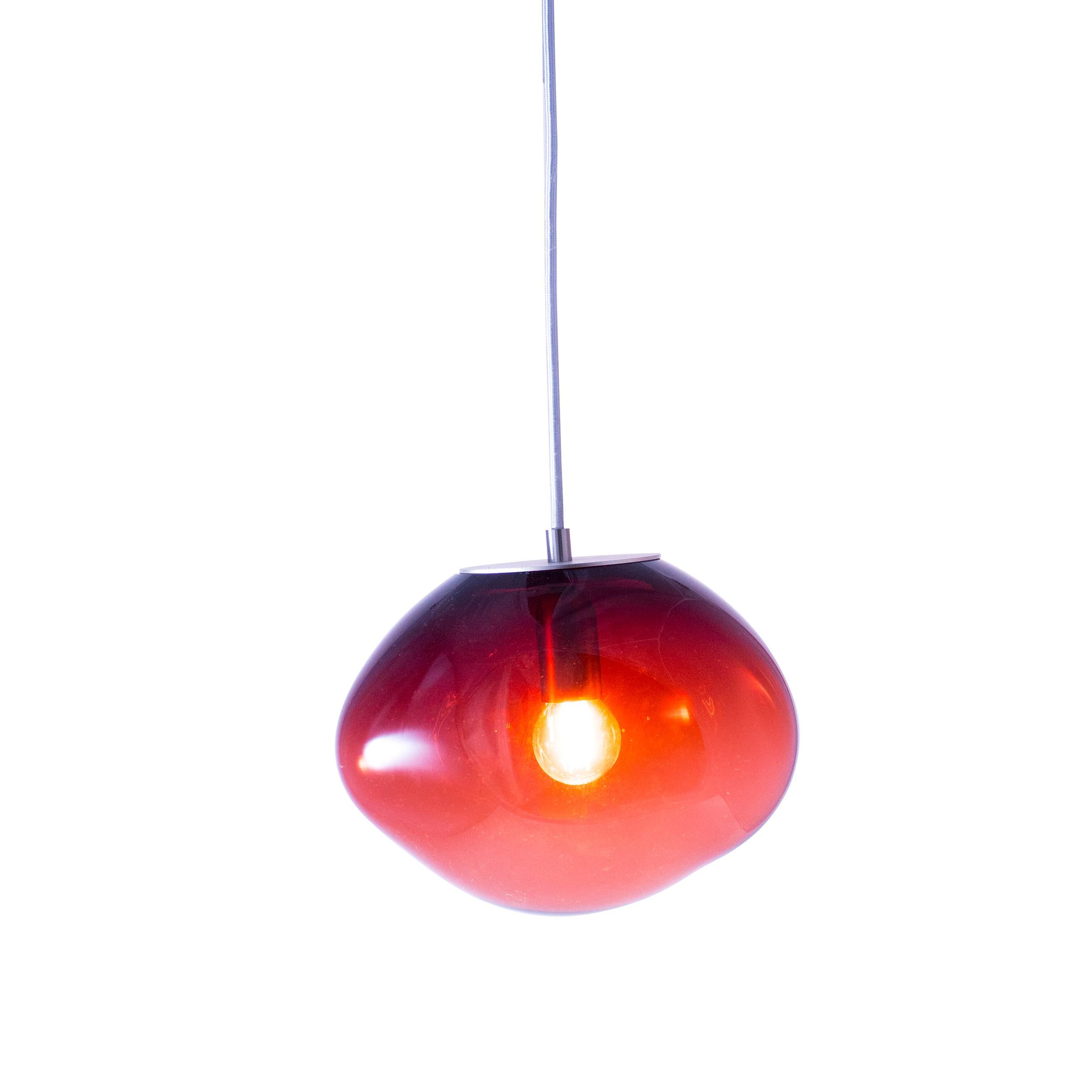 Post-Modern Planetoide Amor Red Pendant by Eloa For Sale