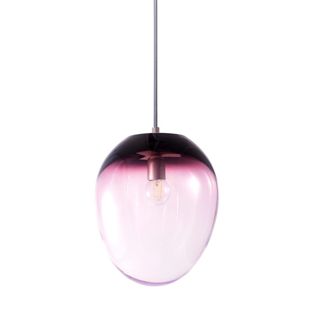German Planetoide Astrea Purple Iridescent Pendant by ELOA For Sale