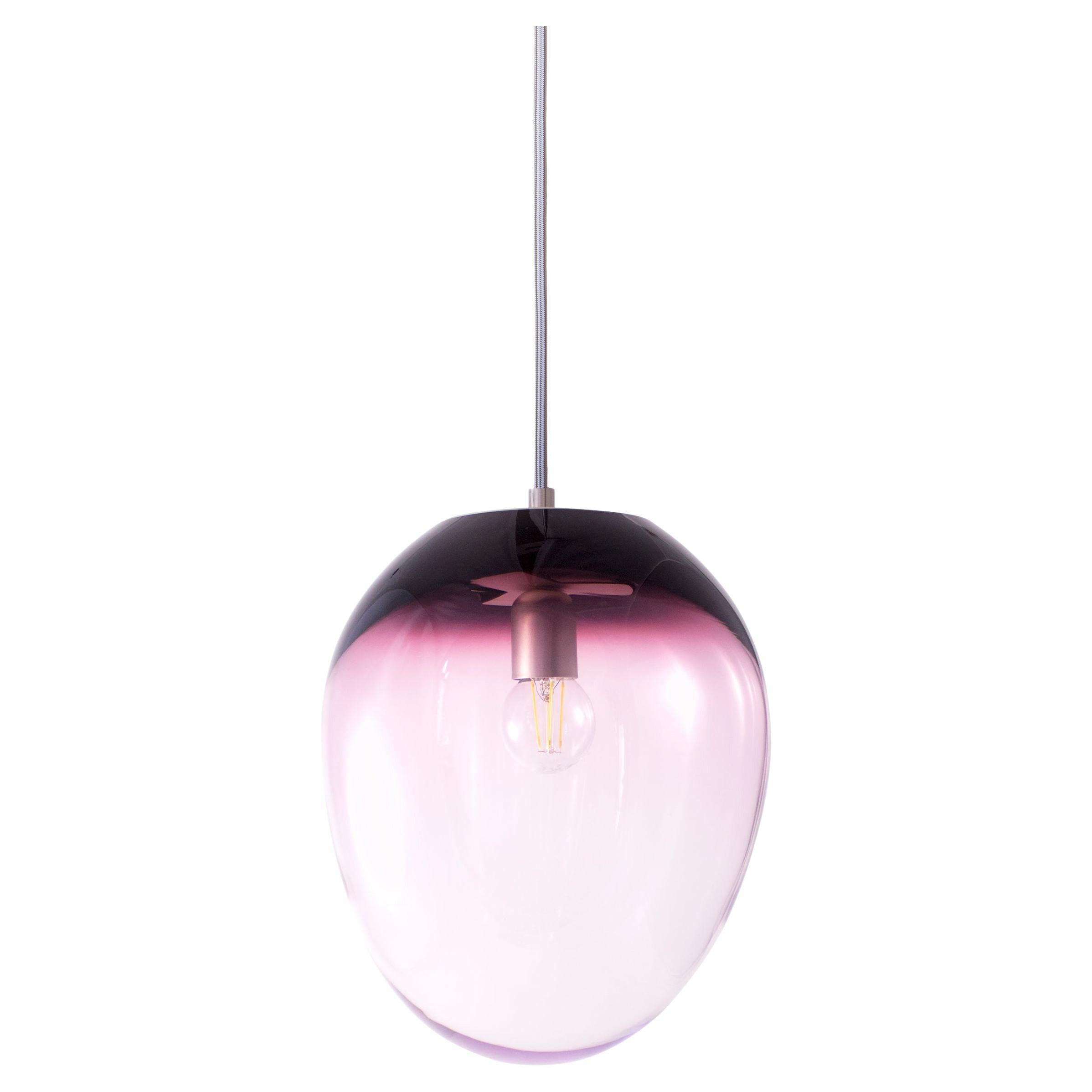 Lampe à suspension Planetoide Astrea violette irisée par ELOA en vente