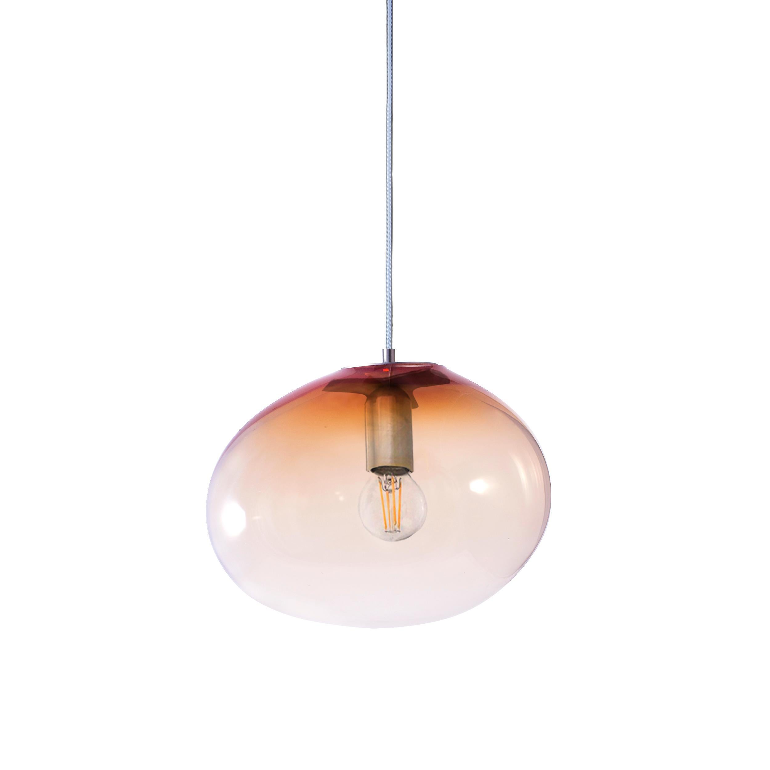 Post-Modern Planetoide Centaure Coral Pendant by ELOA For Sale