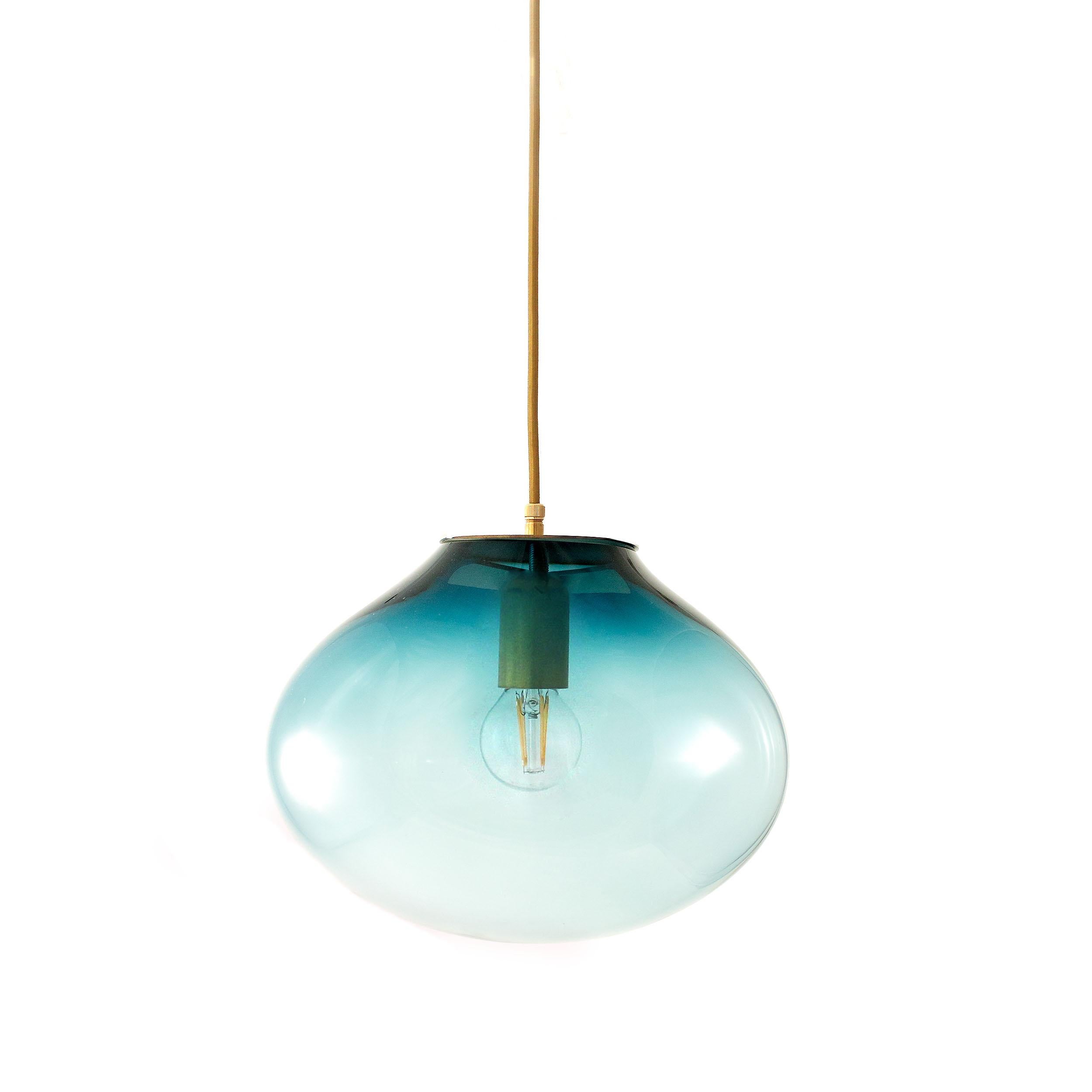 Post-Modern Planetoide Palasi Petrol Pendant by ELOA For Sale