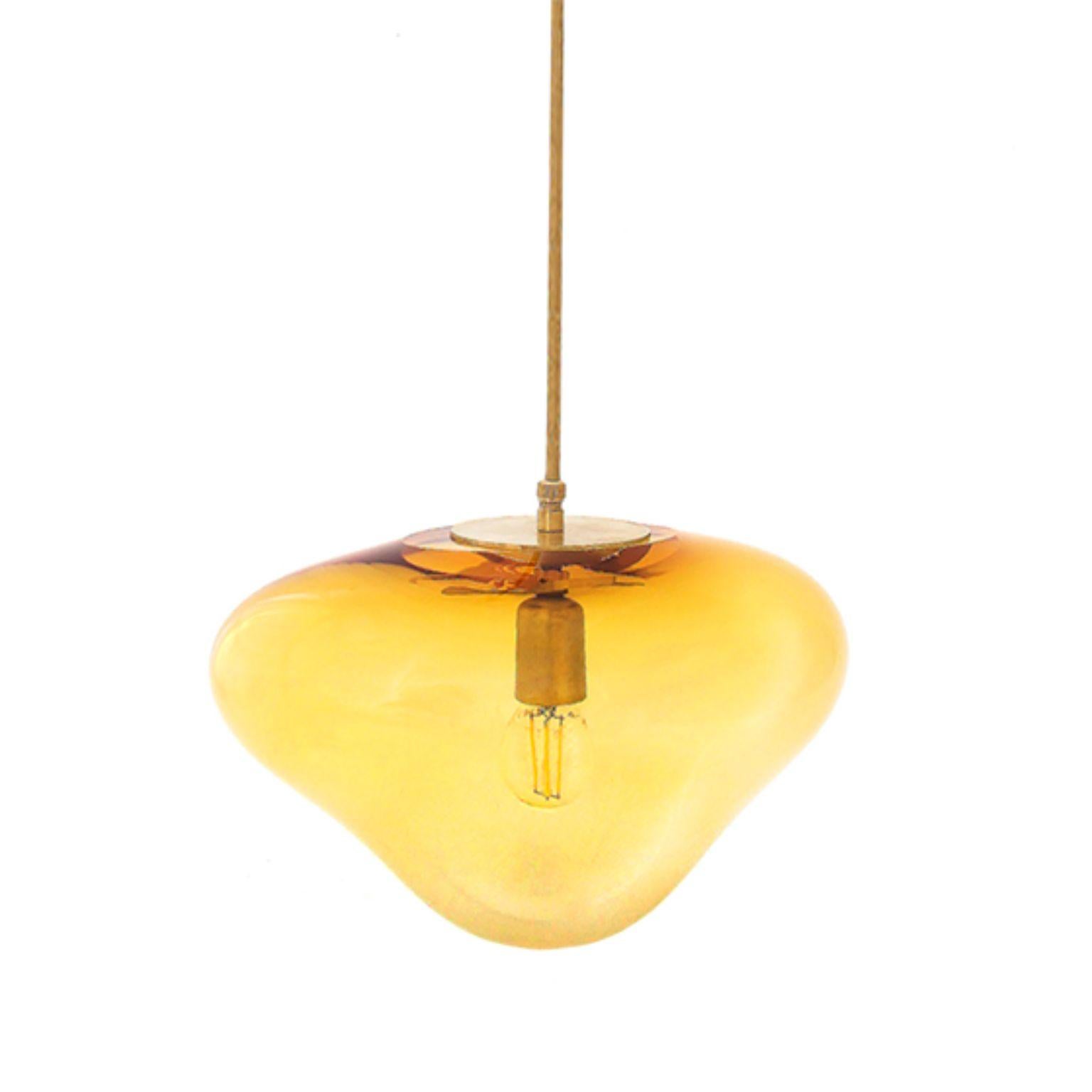 Post-Modern Planetoide Seresi Gold Pendant by ELOA For Sale