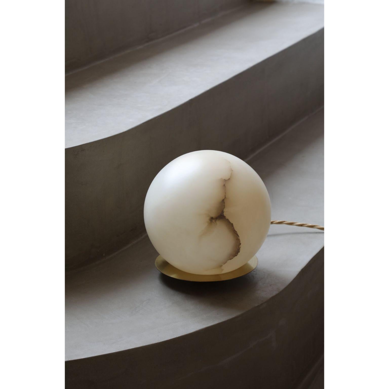 Planette Alabaster table lamp by Contain
Dimensions: D16.5 x H16.5 cm 
Materials: alabaster, brass
Also available in different finishes.

All our lamps can be wired according to each country. If sold to the USA it will be wired for the USA for