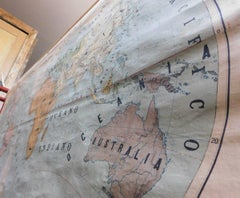 Planisphere map by Antonio Vallardi Editore, Italy