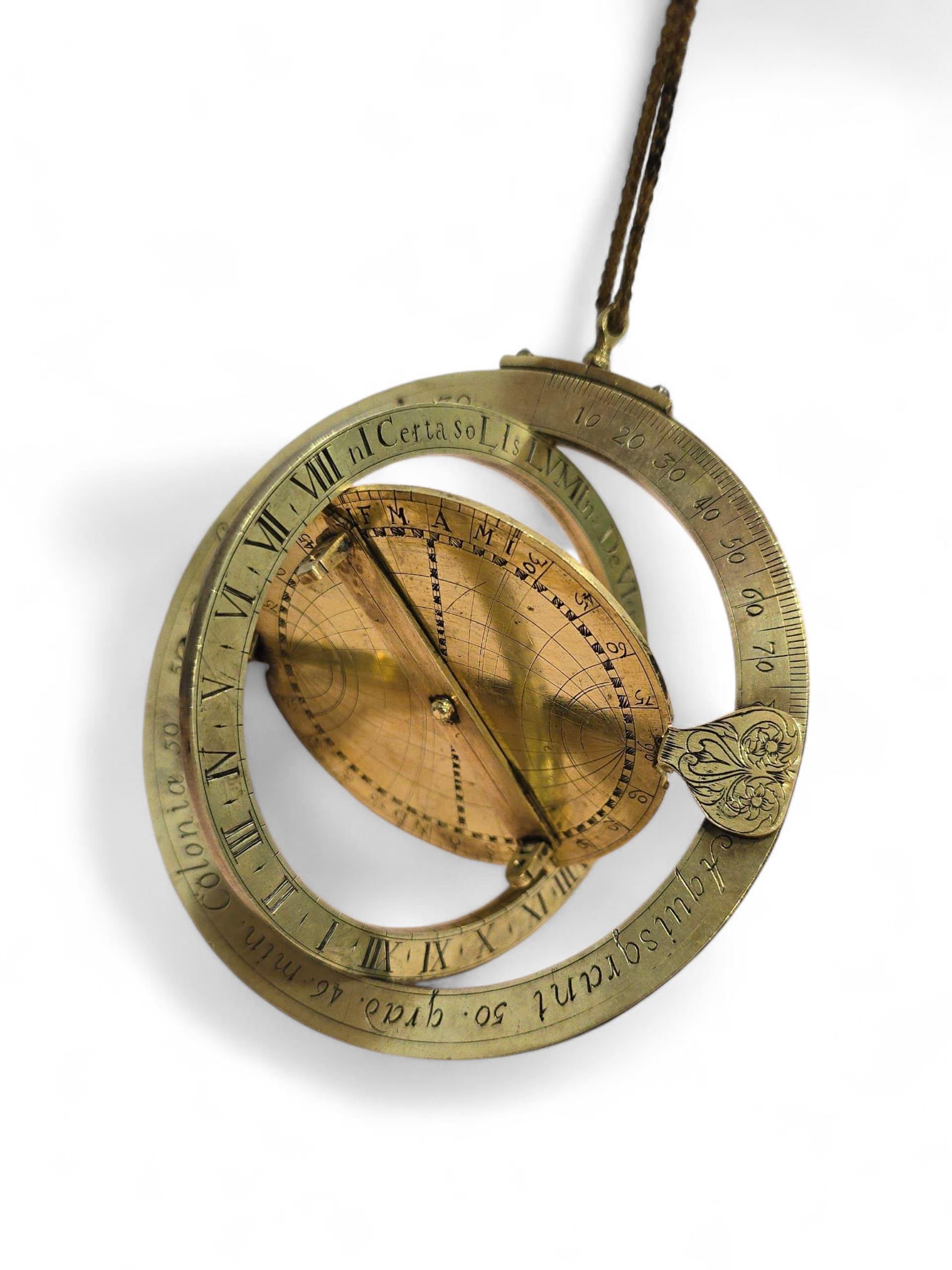 Brass Planispheric Astrolabe – Equinoctial Dial, late 16th–early 17th century For Sale