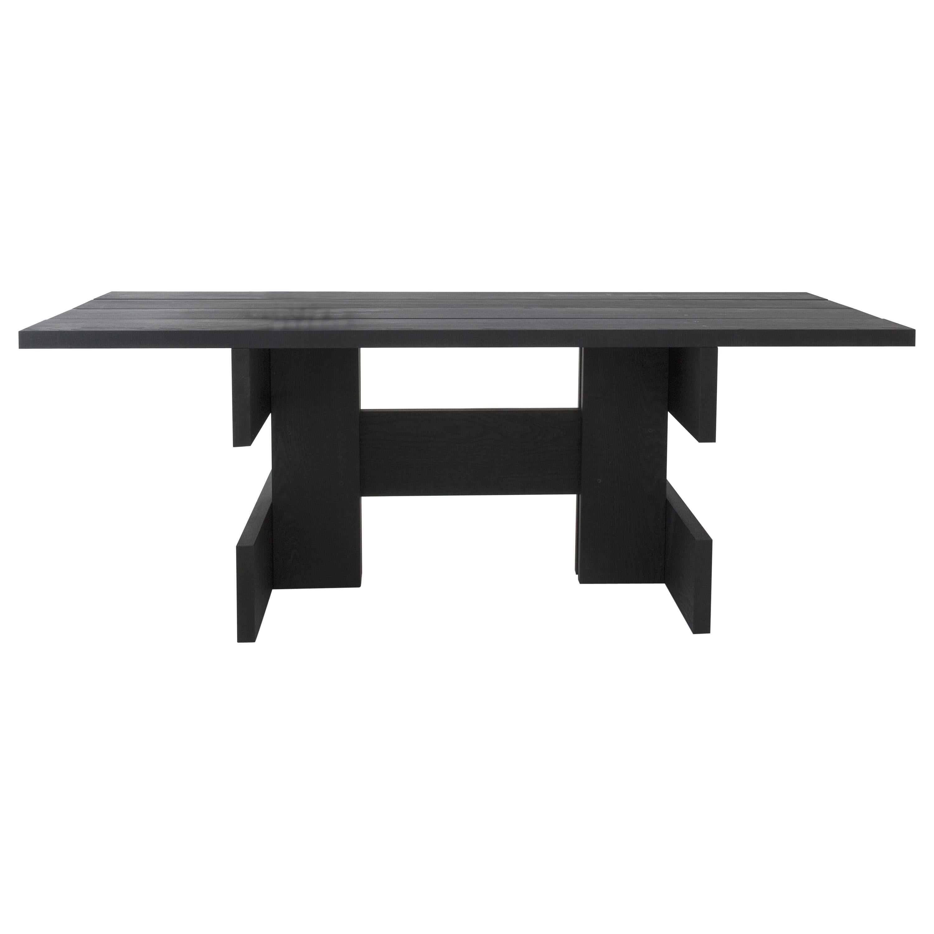 Plank Contemporary Table in Ash Wood For Sale