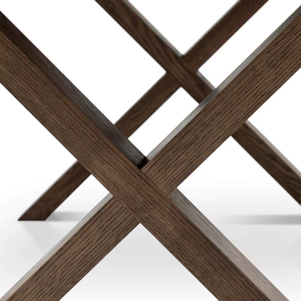 Plank Dining Table, Solid Oak, Chocolate For Sale 5