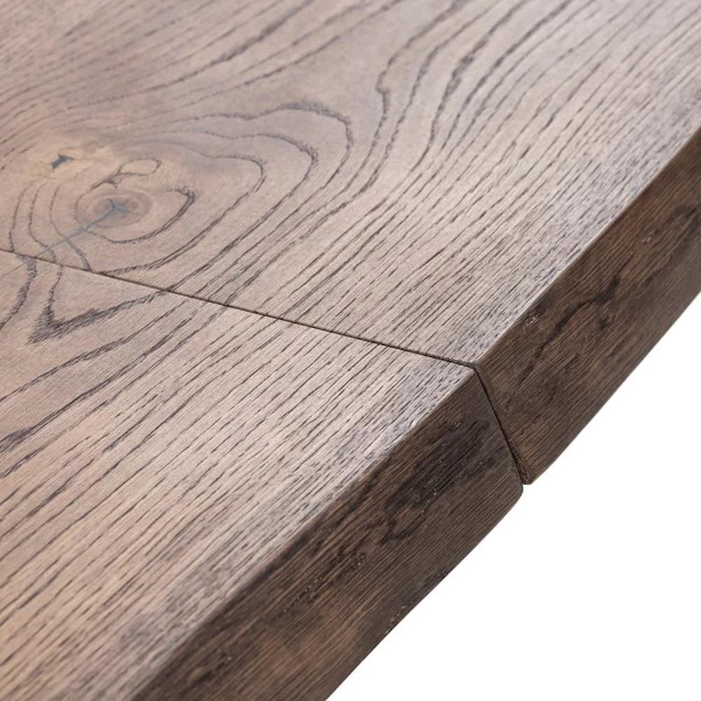 Plank Dining Table, Solid Oak, Chocolate In New Condition For Sale In London, GB