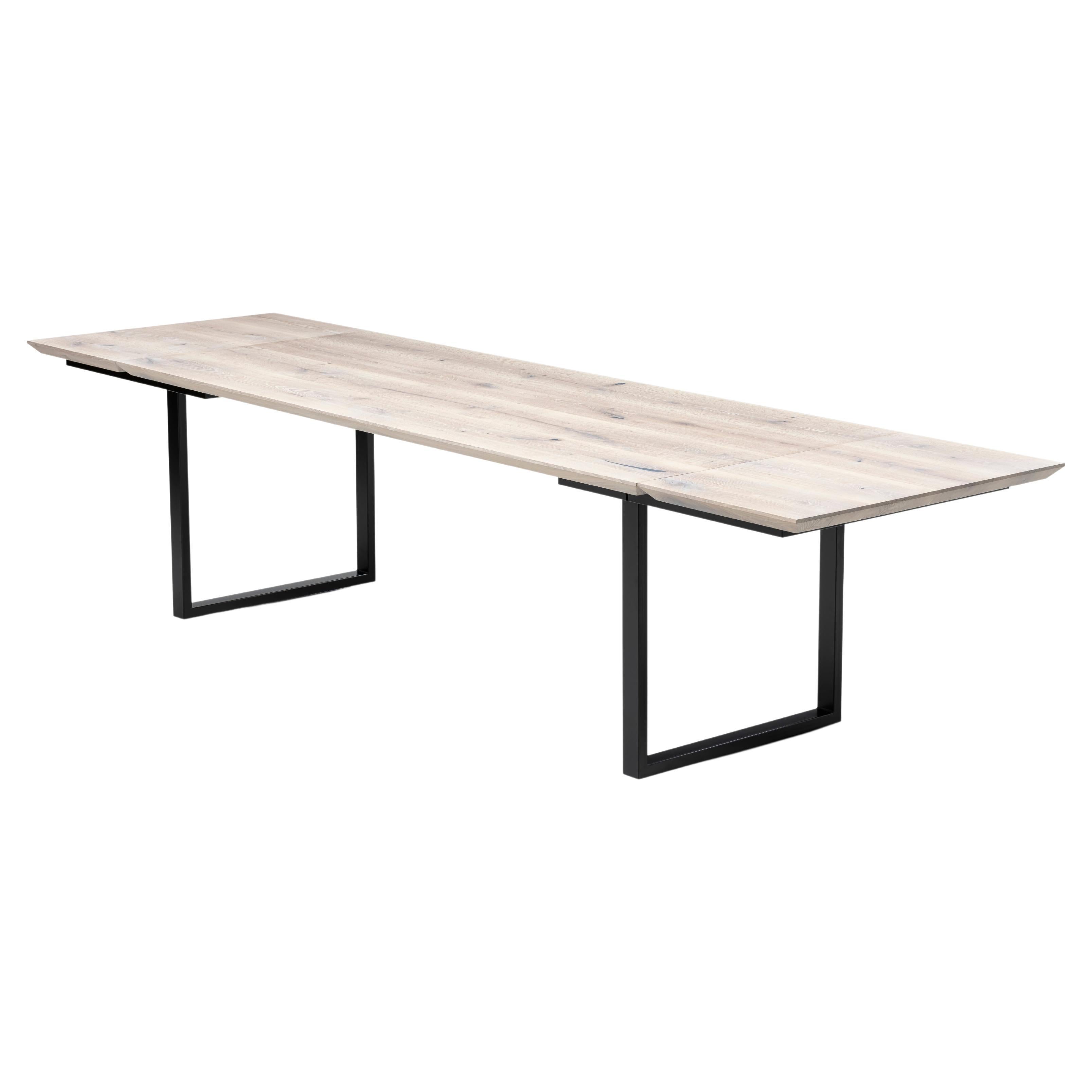 Plank Dining Table, Solid Oak, Cotton For Sale