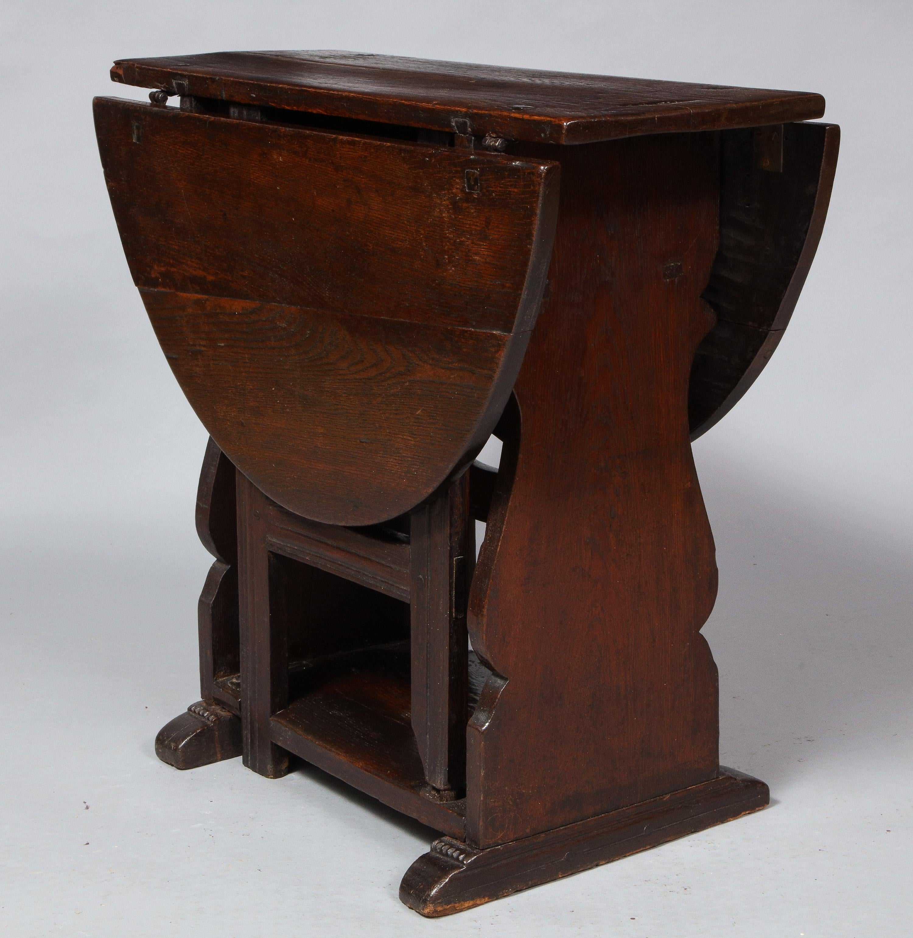17th Century Plank End Gateleg Table For Sale