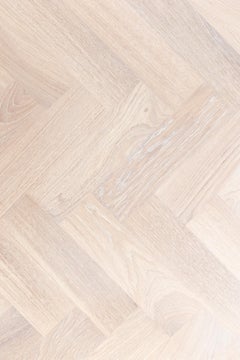 Plank Herringbone Dining Table, Oak, Cotton