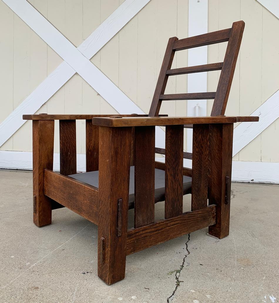 Plank Oak Chair by J. M. & Sons, Arts & Crafts Period 4