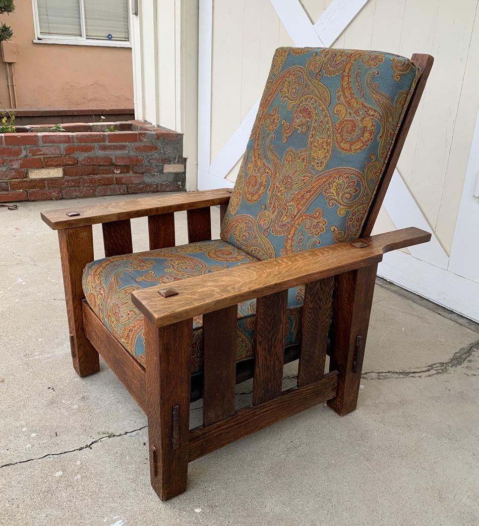 American Plank Oak Chair by J. M. & Sons, Arts & Crafts Period