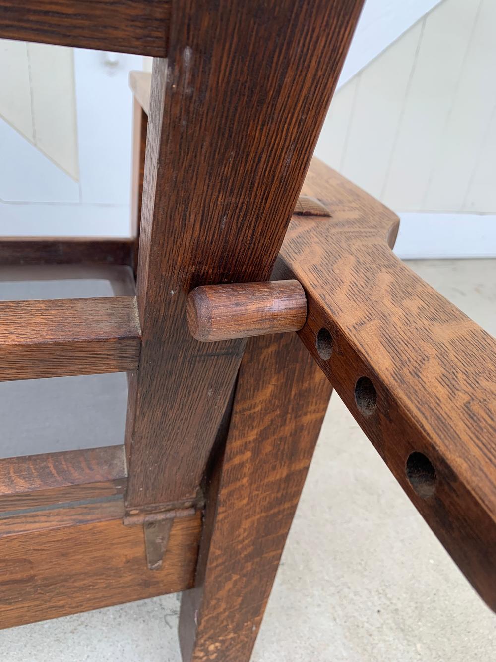 Early 20th Century Plank Oak Chair by J. M. & Sons, Arts & Crafts Period