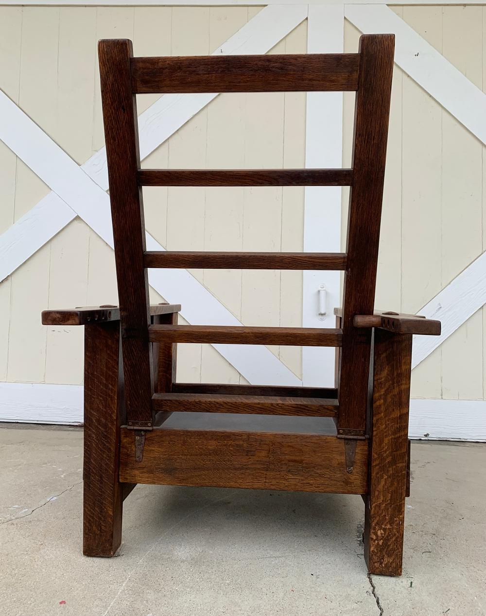 Plank Oak Chair by J. M. & Sons, Arts & Crafts Period 2