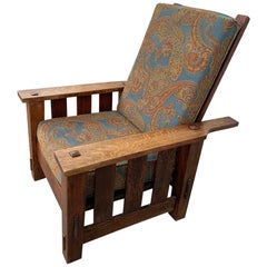 Plank Oak Chair by J. M. & Sons, Arts & Crafts Period