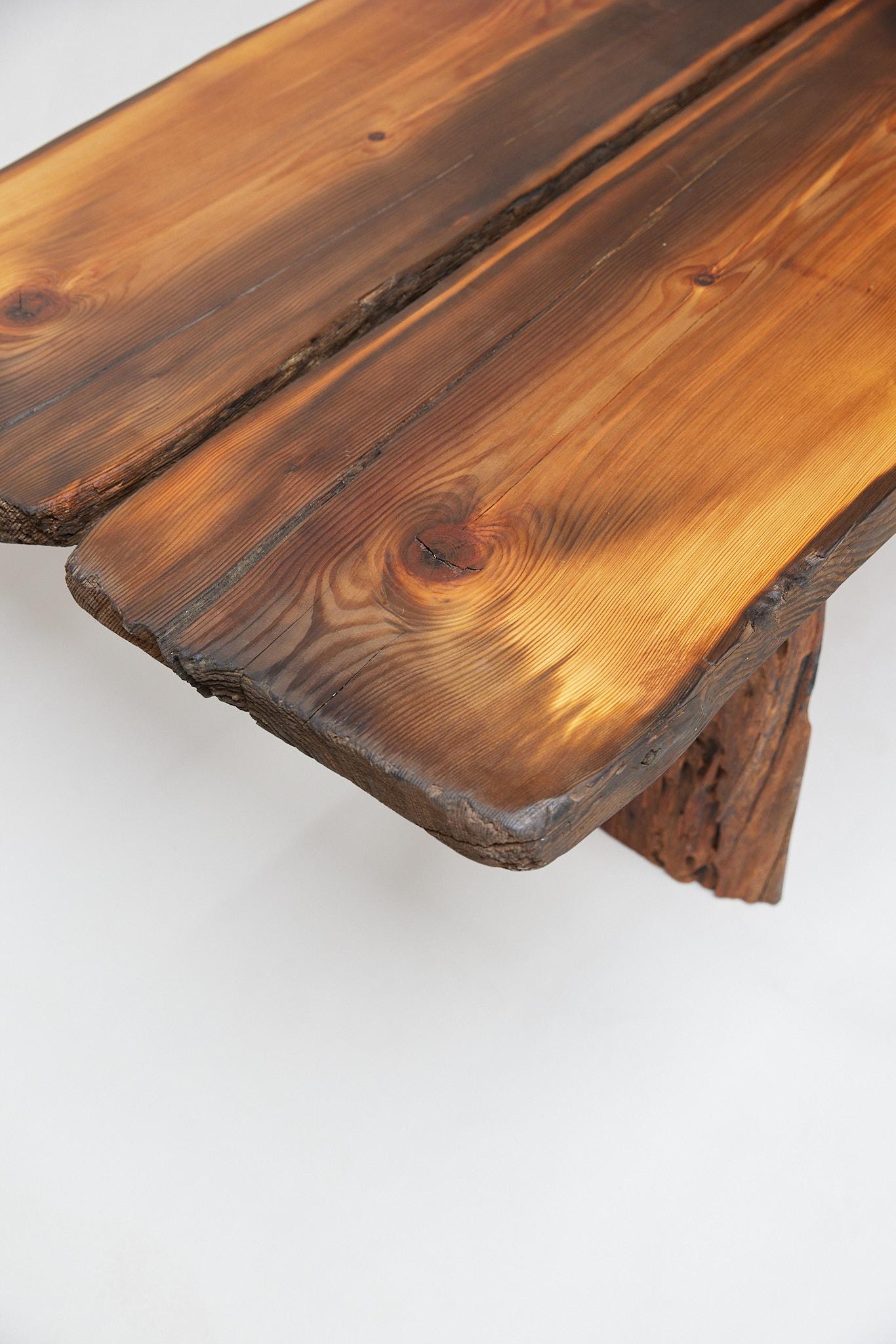 Scandinavian Modern Plank Table in historical wood by Danish Fine Cabinetmaker Malte Gormsen  For Sale