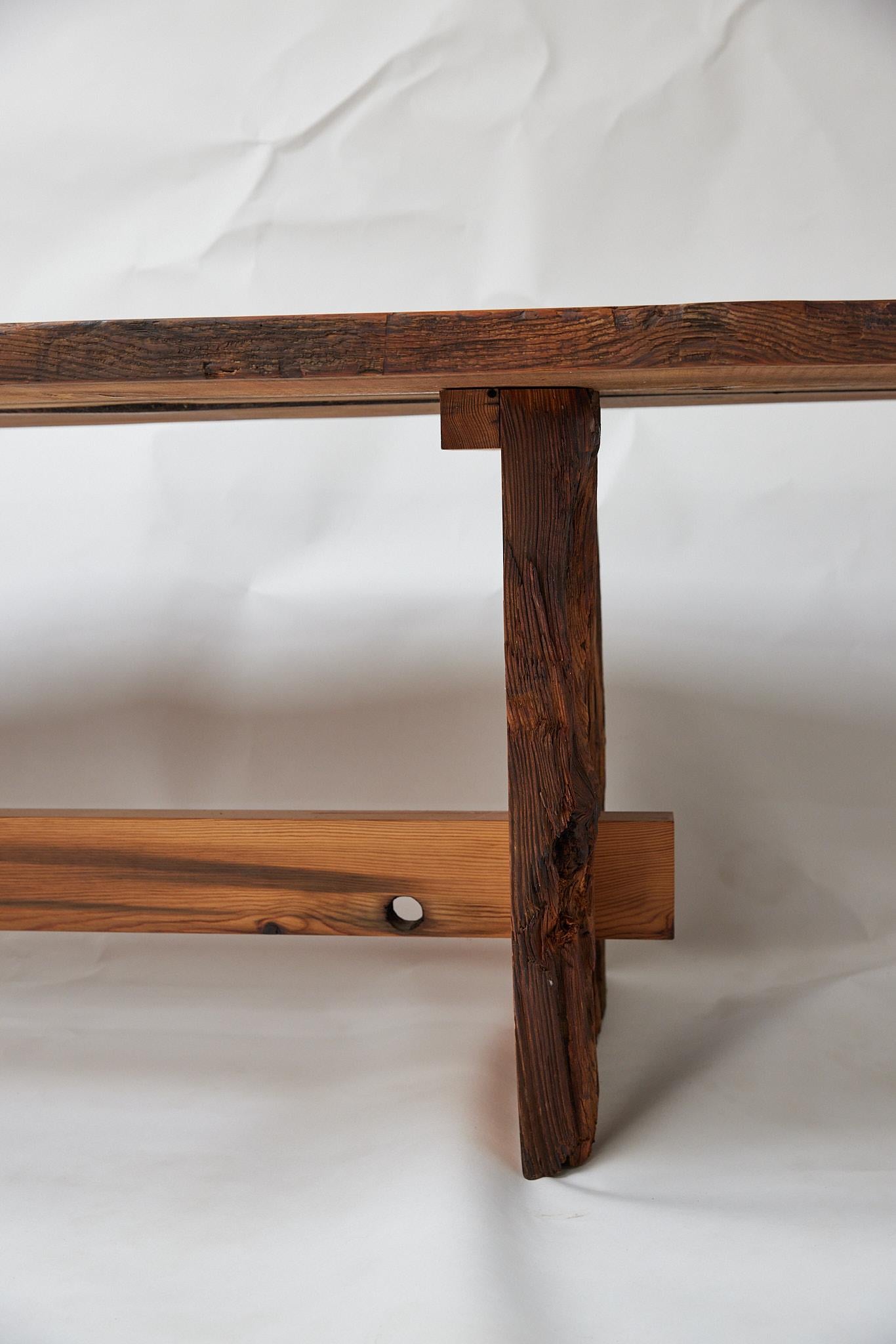 Contemporary Plank Table in historical wood by Danish Fine Cabinetmaker Malte Gormsen  For Sale