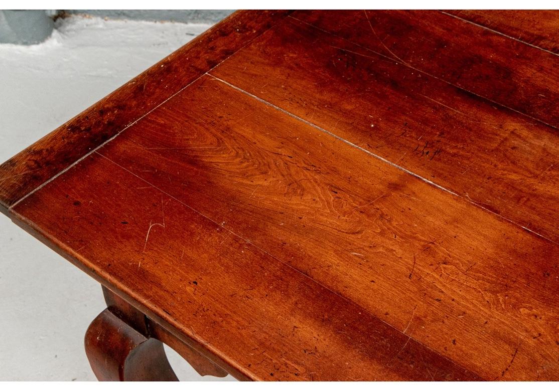 Plank Top Solid Cherry French Country Style Farm Table For Sale 5