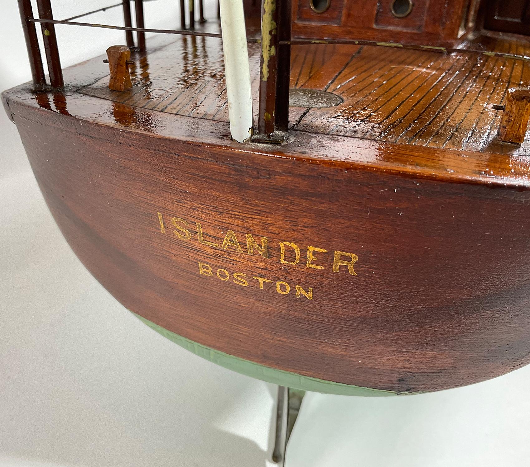 Geplanktes Modell der Bostoner Yacht Islander aus den 1920er Jahren im Angebot 5