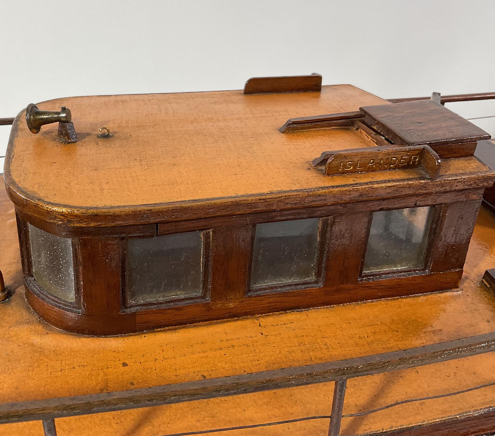 Planked Model of the 1920s Boston Yacht Islander For Sale 6