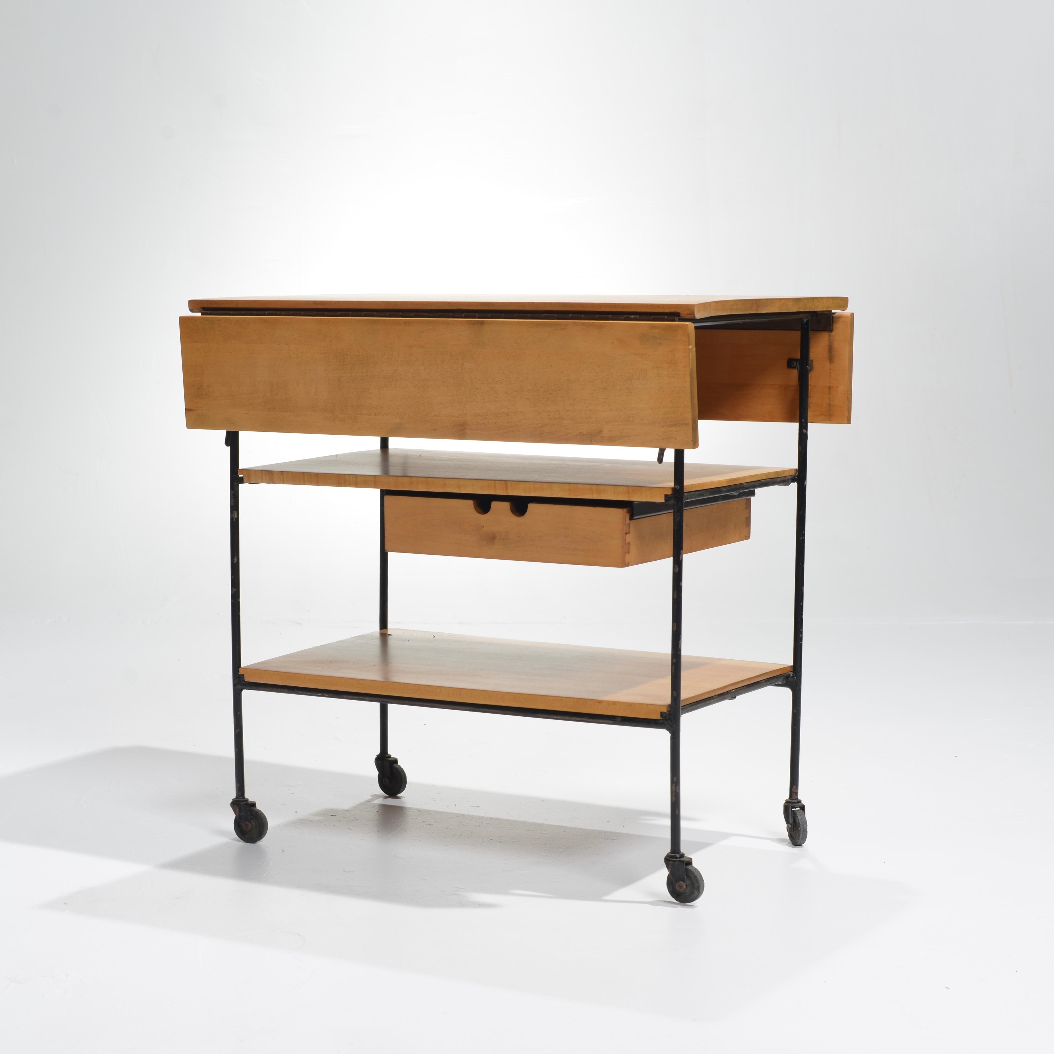 Organic Modern Planner Group Bar Cart Table by Paul McCobb For Sale