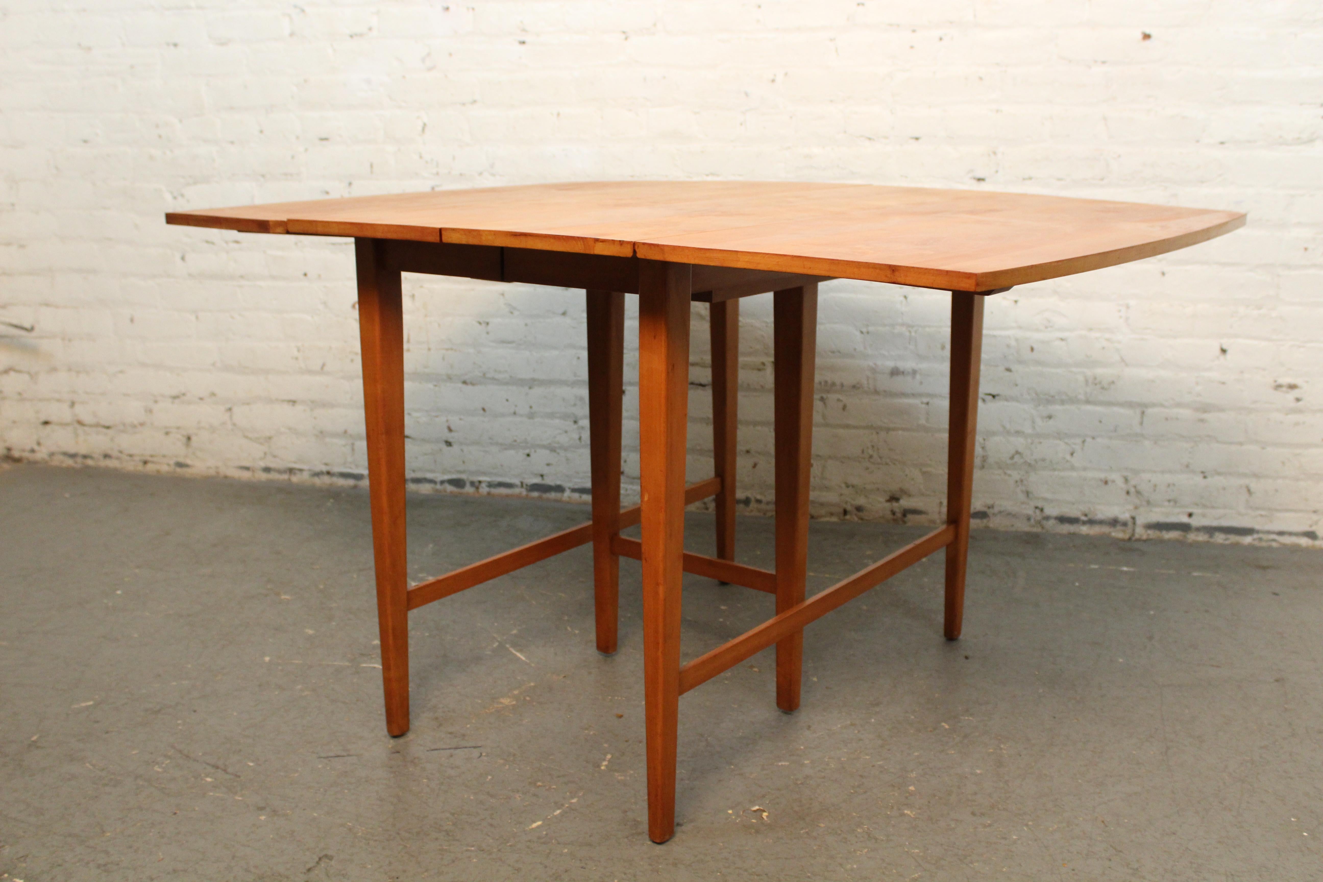 Wood Planner Group Drop Leaf Dining Table by Paul McCobb for Winchendon Furniture