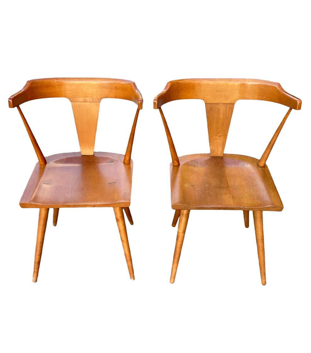 Planner Group Model 1530 T-Back Dining Chairs in Maple by Paul McCobb 5
