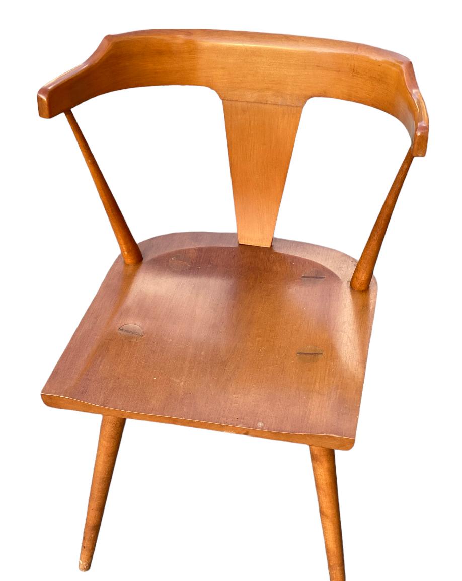 Planner Group Model 1530 T-Back Dining Chairs in Maple by Paul McCobb 2