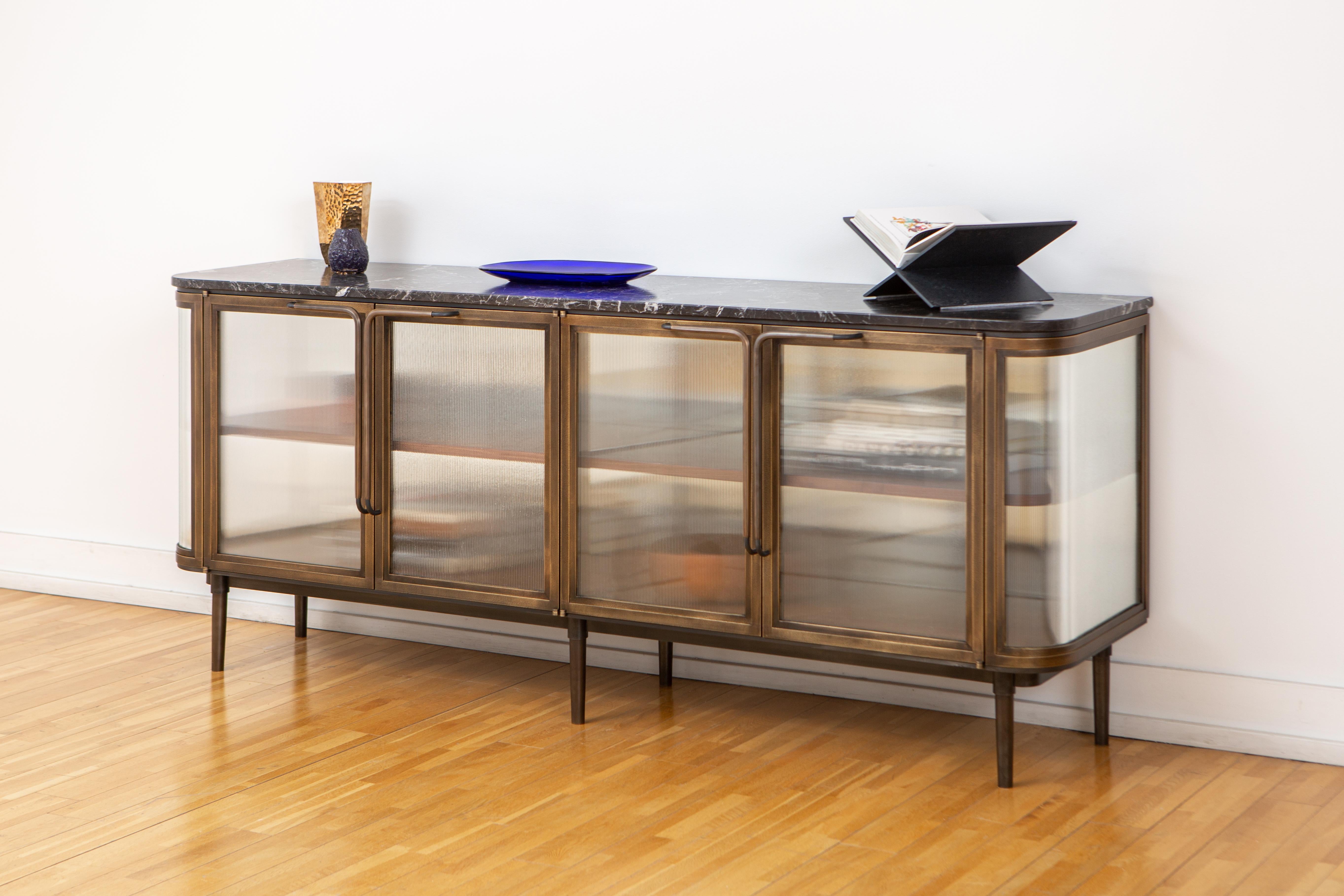 credenza with glass