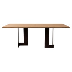 "Planos" Minimalist Style Dining Table in Solid Wood 