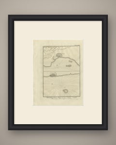 Pläne von zwei Häfen am Roten Meer, antike Niebuhr-Karte, 1776